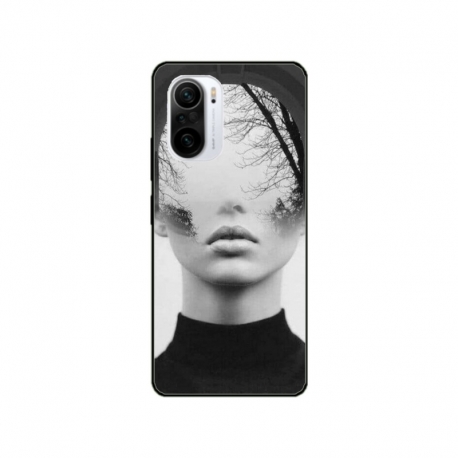 Husa personalizata tip carcasa HQPrint pentru Xiaomi Poco F3, model Abstract Lady, multicolor, S1D1M0066