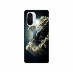 Husa personalizata tip carcasa HQPrint pentru Xiaomi Poco F3, model Cloudy Earth, multicolor, S1D1M0067