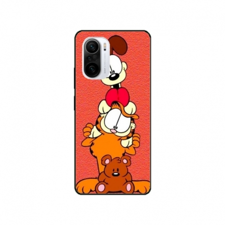 Husa personalizata tip carcasa HQPrint pentru Xiaomi Poco F3, model Garfield, multicolor, S1D1M0085