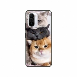 Husa personalizata tip carcasa HQPrint pentru Xiaomi Poco F3, model Cats, multicolor, S1D1M0116