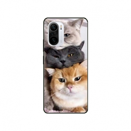 Husa personalizata tip carcasa HQPrint pentru Xiaomi Poco F3, model Cats, multicolor, S1D1M0116