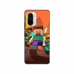 Husa personalizata tip carcasa HQPrint pentru Xiaomi Poco F3, model Minecraft 1, multicolor, S1D1M0125