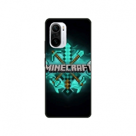 Husa personalizata tip carcasa HQPrint pentru Xiaomi Poco F3, model Minecraft 2, multicolor, S1D1M0126