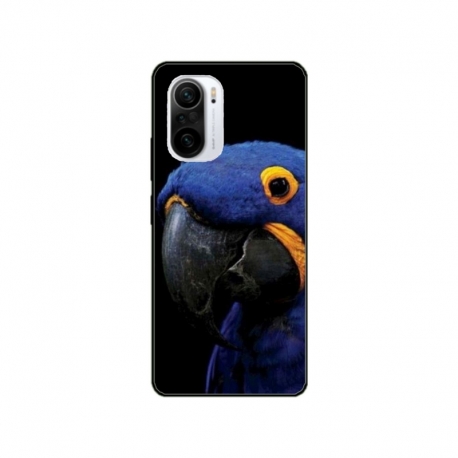 Husa personalizata tip carcasa HQPrint pentru Xiaomi Poco F3, model Blue Parrot, multicolor, S1D1M0145