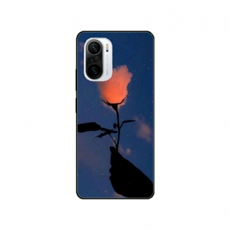 Husa personalizata tip carcasa HQPrint pentru Xiaomi Poco F3, model Sky Flower, multicolor, S1D1M0159
