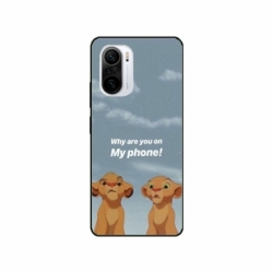Husa personalizata tip carcasa HQPrint pentru Xiaomi Poco F3, model Why are you on my phone, multicolor, S1D1M0220
