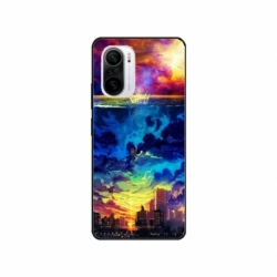 Husa personalizata tip carcasa HQPrint pentru Xiaomi Poco F3, model Abstract City, multicolor, S1D1M0263