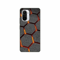 Husa personalizata tip carcasa HQPrint pentru Xiaomi Poco F3, model Lava Hex, multicolor, S1D1M0265