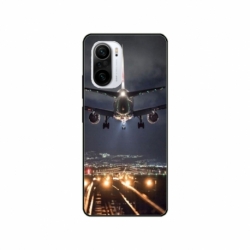 Husa personalizata tip carcasa HQPrint pentru Xiaomi Poco F3, model Airplane Landing, multicolor, S1D1M0266