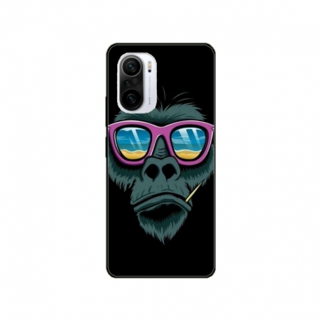 Husa personalizata tip carcasa HQPrint pentru Xiaomi Poco F3, model Gorilla, multicolor, S1D1M0288