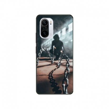 Husa personalizata tip carcasa HQPrint pentru Xiaomi Poco F3, model Chain Man, multicolor, S1D1M0296