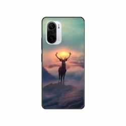 Husa personalizata tip carcasa HQPrint pentru Xiaomi Poco F3, model Antlers, multicolor, S1D1M0303