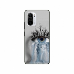 Husa personalizata tip carcasa HQPrint pentru Xiaomi Poco F3, model Teary Eye, multicolor, S1D1M0307