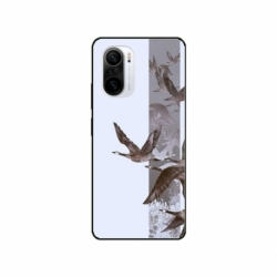 Husa personalizata tip carcasa HQPrint pentru Xiaomi Poco F3, model Birds, multicolor, S1D1M0314