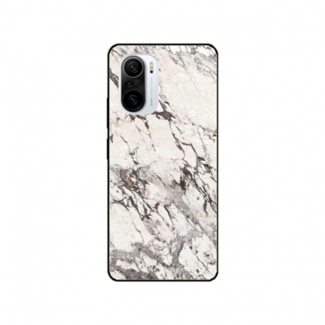 Husa personalizata tip carcasa HQPrint pentru Xiaomi Poco F3, model White Marble, multicolor, S1D1M0325