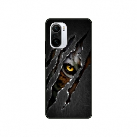 Husa personalizata tip carcasa HQPrint pentru Xiaomi Poco F3, model Hidden Tiger, multicolor, S1D1M0332