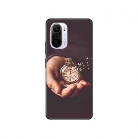 Husa personalizata tip carcasa HQPrint pentru Xiaomi Poco F3, model Time Flies 1, multicolor, S1D1M0364