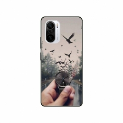 Husa personalizata tip carcasa HQPrint pentru Xiaomi Poco F3, model Time Flies 2, multicolor, S1D1M0365