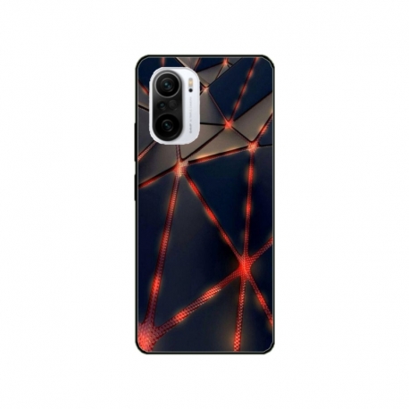 Husa personalizata tip carcasa HQPrint pentru Xiaomi Poco F3, model Lava Triangles, multicolor, S1D1M0367