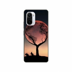 Husa personalizata tip carcasa HQPrint pentru Xiaomi Redmi 11T, model Moon Tree, multicolor, S1D1M0068