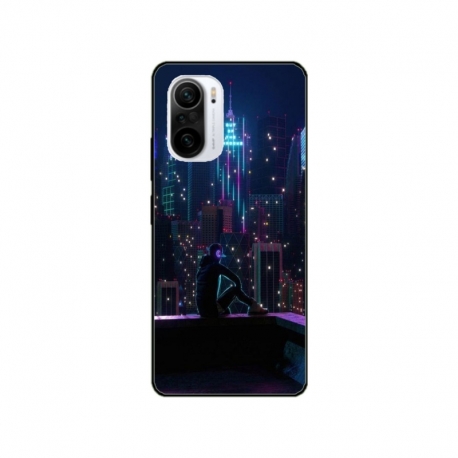 Husa personalizata tip carcasa HQPrint pentru Xiaomi Redmi 11T Pro, model Neon City, multicolor, S1D1M0260