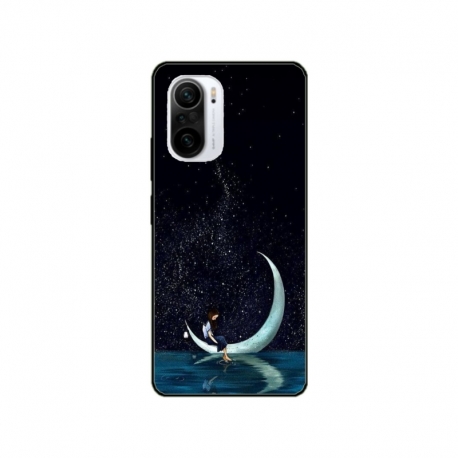 Husa personalizata tip carcasa HQPrint pentru Xiaomi Redmi 11T Pro, model Moon Fishing, multicolor, S1D1M0270