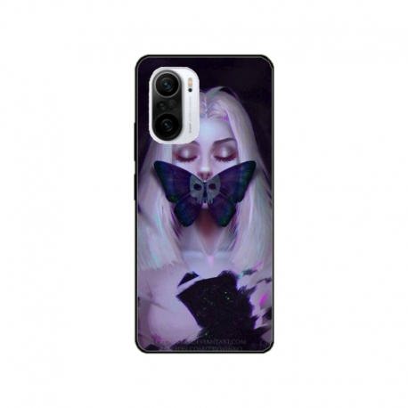 Husa personalizata tip carcasa HQPrint pentru Xiaomi Redmi 11T Pro, model Butterfly Mouth 1, multicolor, S1D1M0351