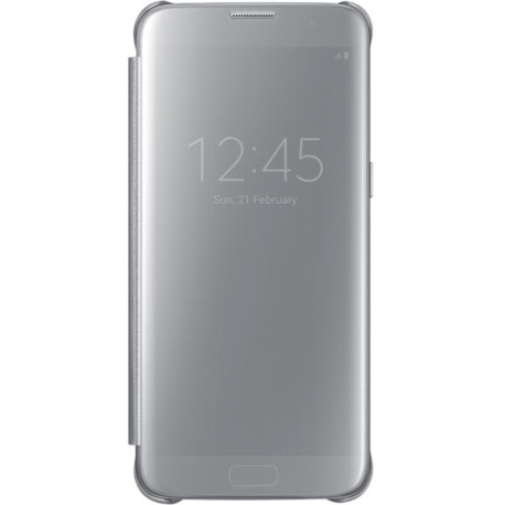 Husa Originala SAMSUNG Galaxy S7 Edge - Clear View (Argintiu)