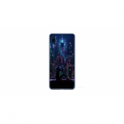 Husa personalizata tip carcasa HQPrint pentru Xiaomi Redmi 9AT, model Neon City, multicolor, S1D1M0260