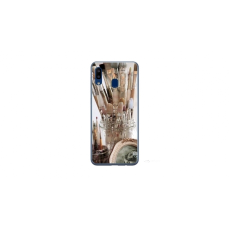 Husa personalizata tip carcasa HQPrint pentru Xiaomi Redmi 9AT, model Brush, multicolor, S1D1M0282