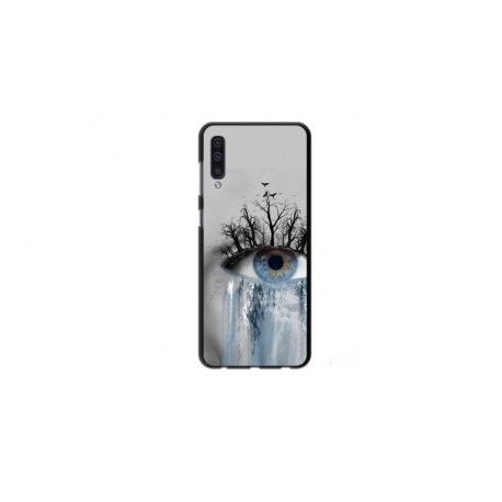 Husa personalizata tip carcasa HQPrint pentru Xiaomi Mi 9, model Teary Eye, multicolor, S1D1M0307