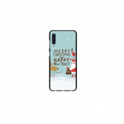 Husa personalizata tip carcasa HQPrint pentru Xiaomi Mi 9 Lite, model Happy Christmas and New Year, multicolor, S1D1M0047