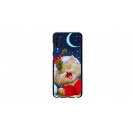 Husa personalizata tip carcasa HQPrint pentru Xiaomi Mi 9 Lite, model Christmas Cat, multicolor, S1D1M0048