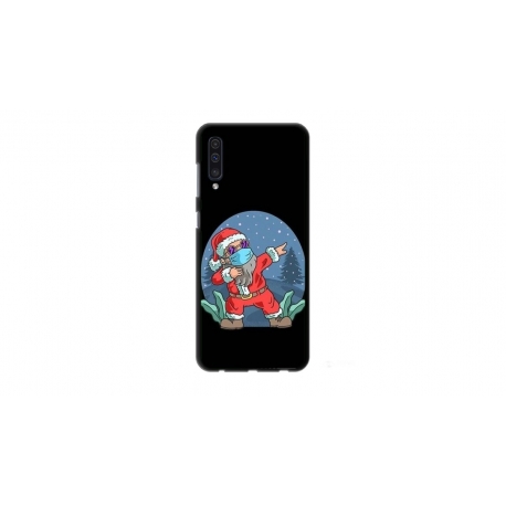 Husa personalizata tip carcasa HQPrint pentru Xiaomi Mi 9 Lite, model Covid Santa, multicolor, S1D1M0055