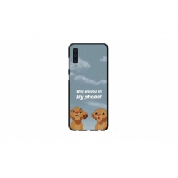 Husa personalizata tip carcasa HQPrint pentru Xiaomi Mi 9 Lite, model Why are you on my phone, multicolor, S1D1M0220
