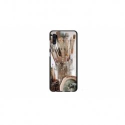 Husa personalizata tip carcasa HQPrint pentru Xiaomi Mi 9 Lite, model Brush, multicolor, S1D1M0282