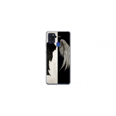 Husa personalizata tip carcasa HQPrint pentru Samsung Galaxy A21S, model Angel Wings, multicolor, S1D1M0004
