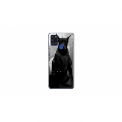 Husa personalizata tip carcasa HQPrint pentru Samsung Galaxy A21S, model Doberman, multicolor, S1D1M0018