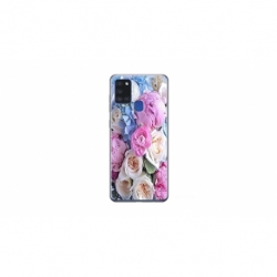 Husa personalizata tip carcasa HQPrint pentru Samsung Galaxy A21S, model Flowers 1, multicolor, S1D1M0026