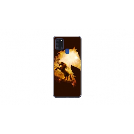 Husa personalizata tip carcasa HQPrint pentru Samsung Galaxy A21S, model Horse 1, multicolor, S1D1M0098