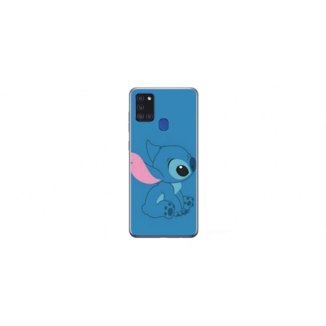 Husa personalizata tip carcasa HQPrint pentru Samsung Galaxy A21S, model Blue Stich, multicolor, S1D1M0192