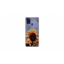 Husa personalizata tip carcasa HQPrint pentru Samsung Galaxy A21S, model Sunflower 1, multicolor, S1D1M0193