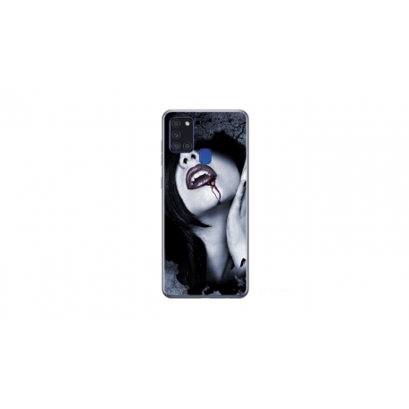 Husa personalizata tip carcasa HQPrint pentru Samsung Galaxy A21S, model Vampire, multicolor, S1D1M0210
