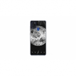 Husa personalizata tip carcasa HQPrint pentru Samsung Galaxy A21S, model Moon, multicolor, S1D1M0212