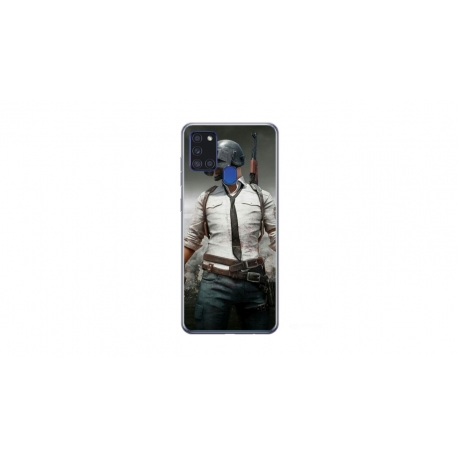 Husa personalizata tip carcasa HQPrint pentru Samsung Galaxy A21S, model PUBG 1, multicolor, S1D1M0214