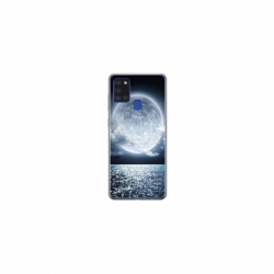 Husa personalizata tip carcasa HQPrint pentru Samsung Galaxy A21S, model Moon Sky, multicolor, S1D1M0228