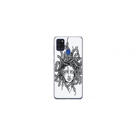 Husa personalizata tip carcasa HQPrint pentru Samsung Galaxy A21S, model Medusa 2, multicolor, S1D1M0230