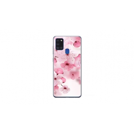 Husa personalizata tip carcasa HQPrint pentru Samsung Galaxy A21S, model Flowers 17, multicolor, S1D1M0241