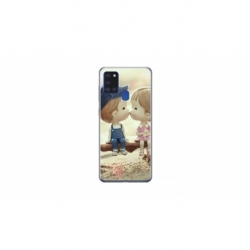 Husa personalizata tip carcasa HQPrint pentru Samsung Galaxy A21S, model Kiss, multicolor, S1D1M0259