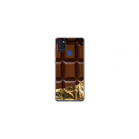 Husa personalizata tip carcasa HQPrint pentru Samsung Galaxy A21S, model Chocolate, multicolor, S1D1M0272